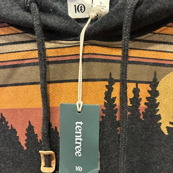 Striped Forest Graphic Hoodie - Picture 6 of 6